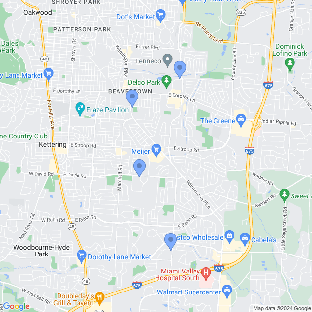 Map of veterinarians in Kettering, OH