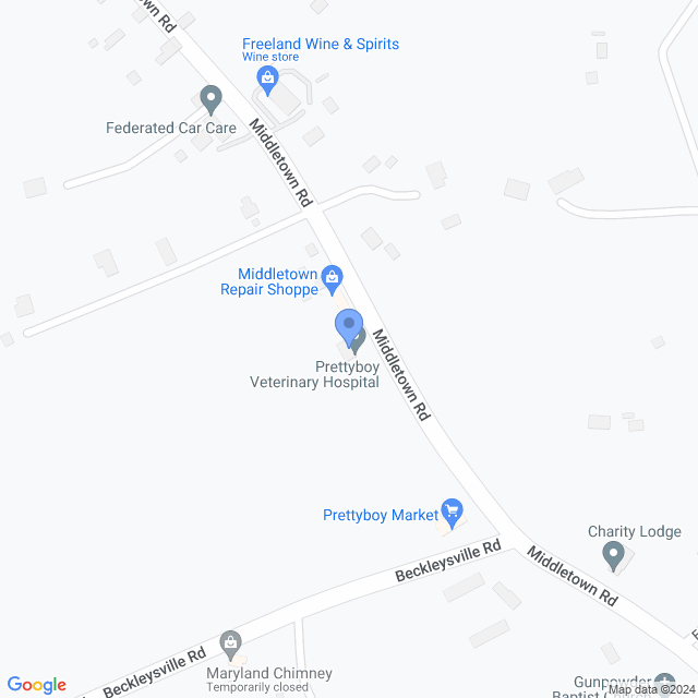 Map of veterinarians in Freeland, MD
