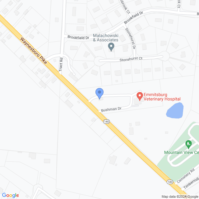 Map of veterinarians in Emmitsburg, MD