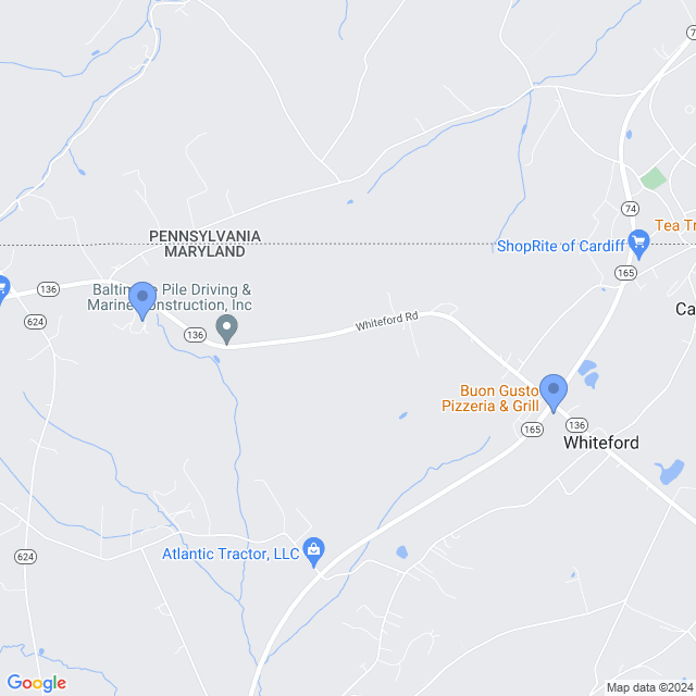 Map of veterinarians in Whiteford, MD