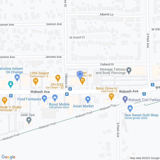 Map of veterinarians in Jerome, IL