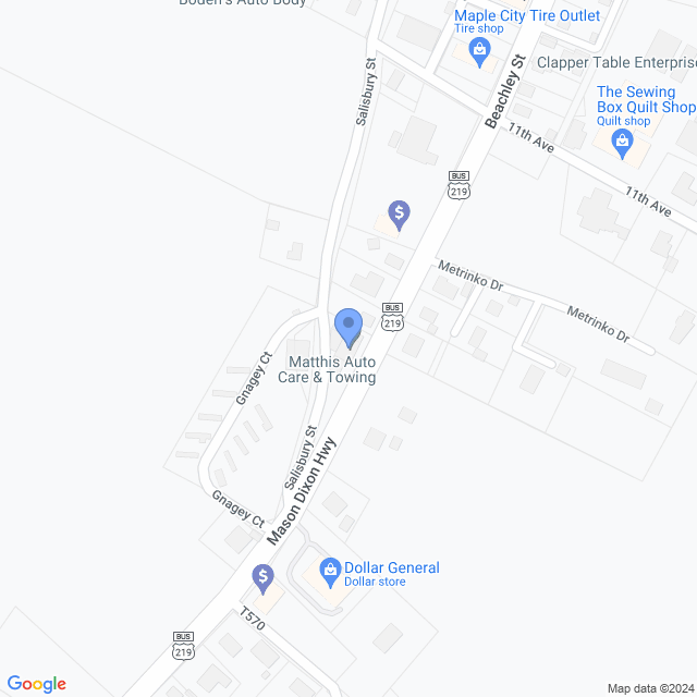 Map of veterinarians in Meyersdale, PA
