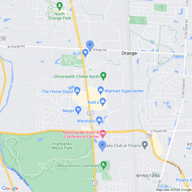 Map of veterinarians in Lewis Center, OH