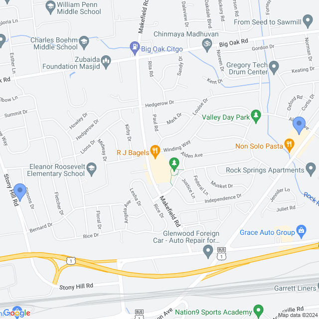 Map of veterinarians in Morrisville, PA