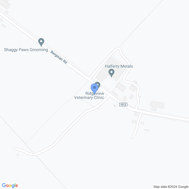 Map of veterinarians in Derry, PA