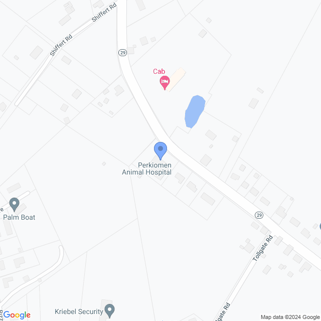Map of veterinarians in Palm, PA
