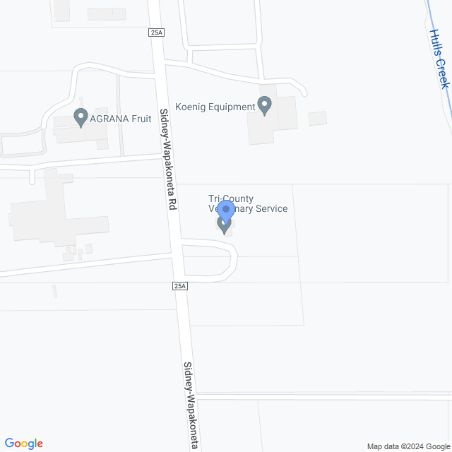 Map of veterinarians in Anna, OH