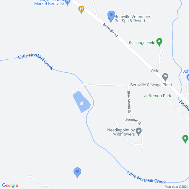 Map of veterinarians in Bernville, PA