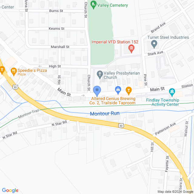 Map of veterinarians in Imperial, PA