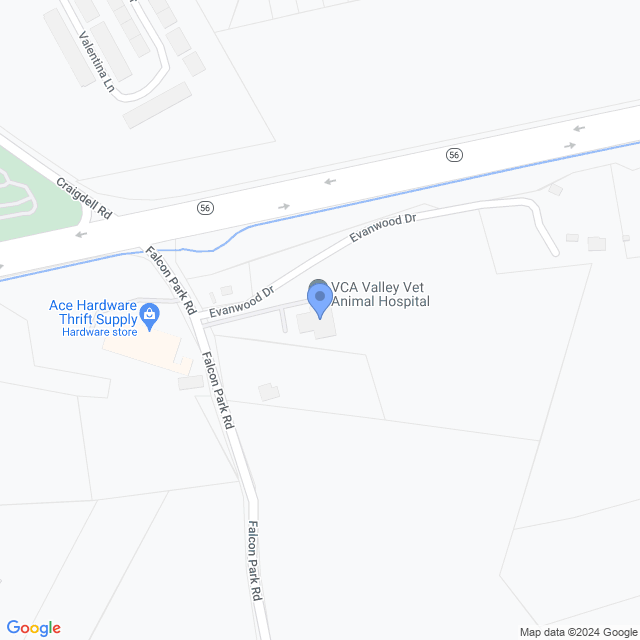 Map of veterinarians in Lower Burrell, PA