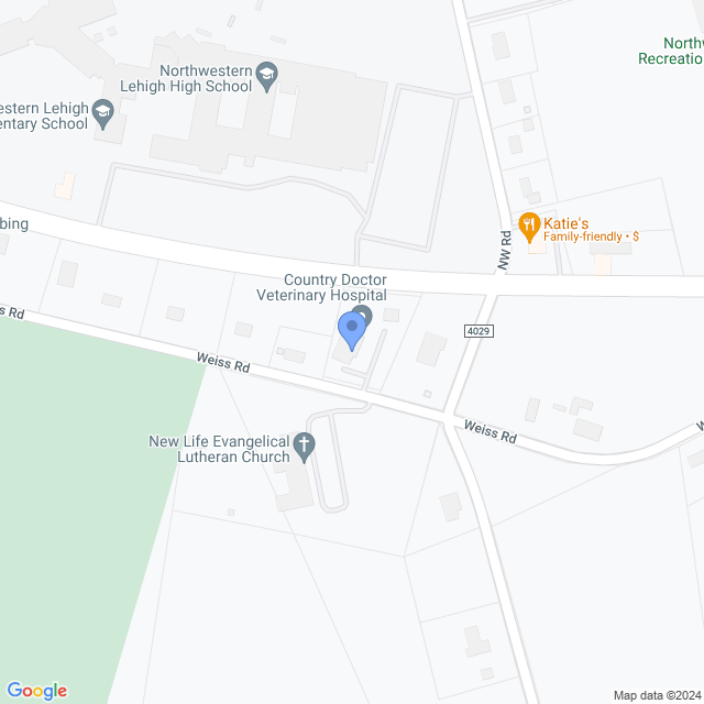 Map of veterinarians in New Tripoli, PA