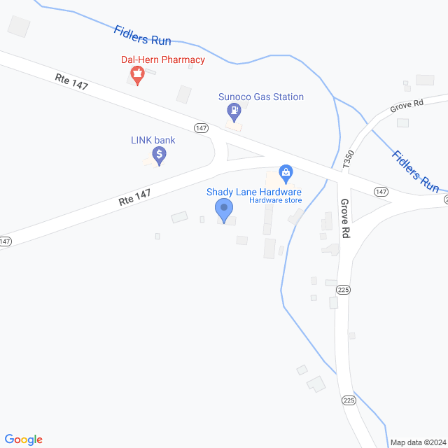 Map of veterinarians in Herndon, PA