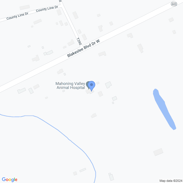 Map of veterinarians in Andreas, PA