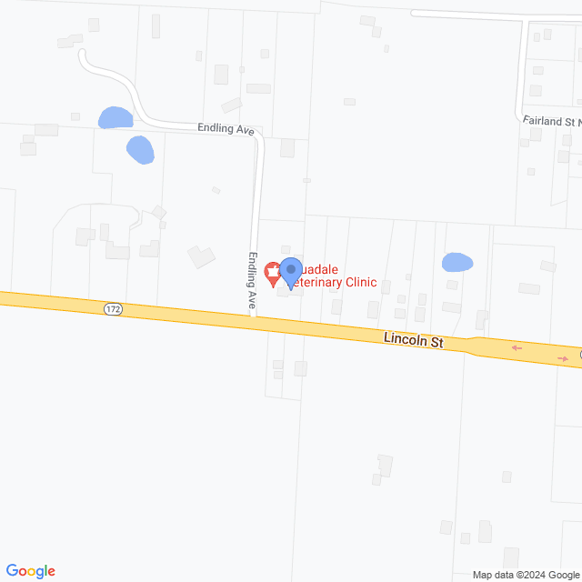 Map of veterinarians in North Lawrence, OH