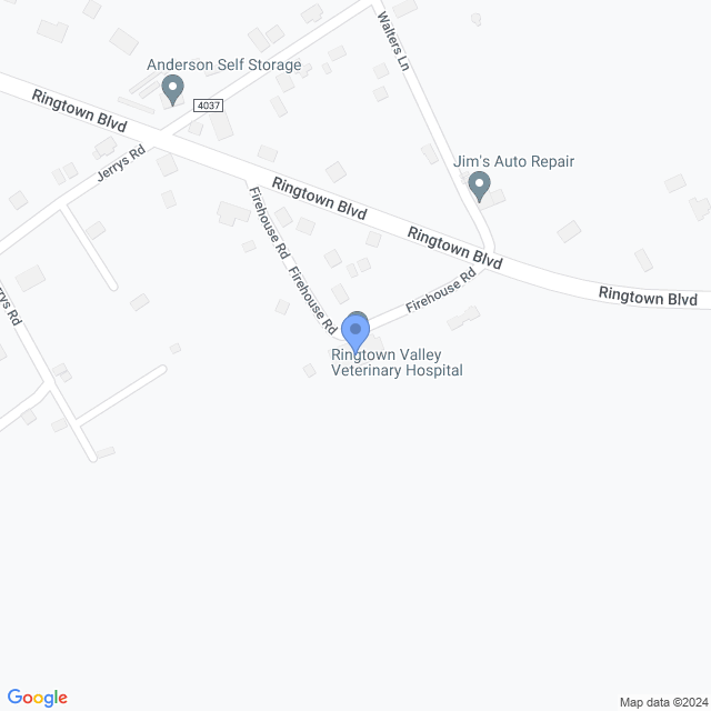 Map of veterinarians in Ringtown, PA