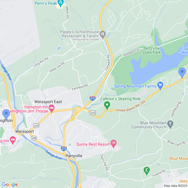Map of veterinarians in Lehighton, PA