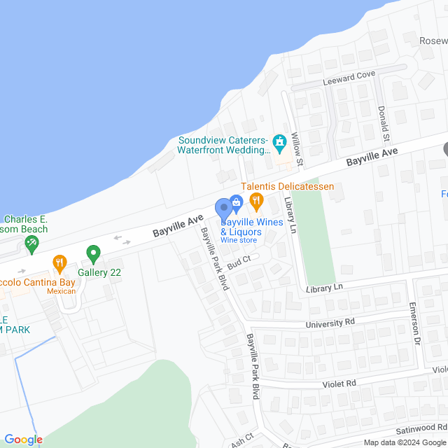 Map of veterinarians in Bayville, NY