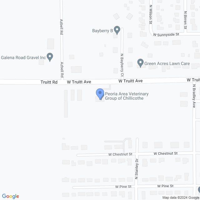 Map of veterinarians in Chillicothe, IL