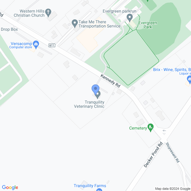 Map of veterinarians in Tranquility, NJ