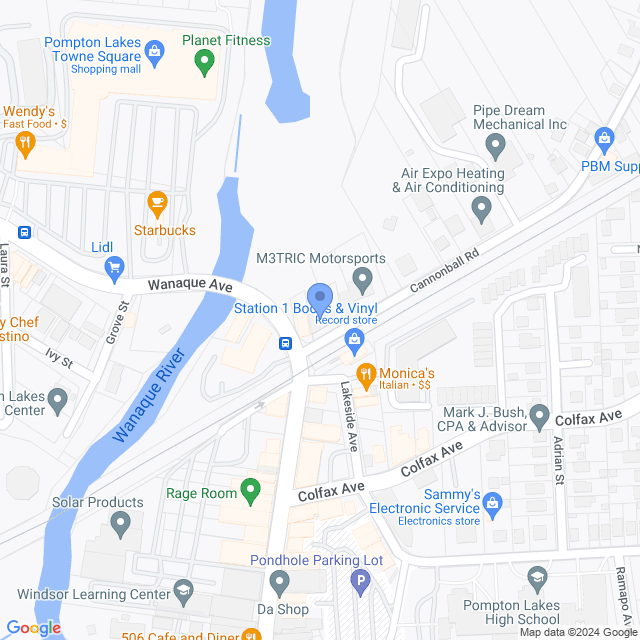 Map of veterinarians in Pompton Lakes, NJ