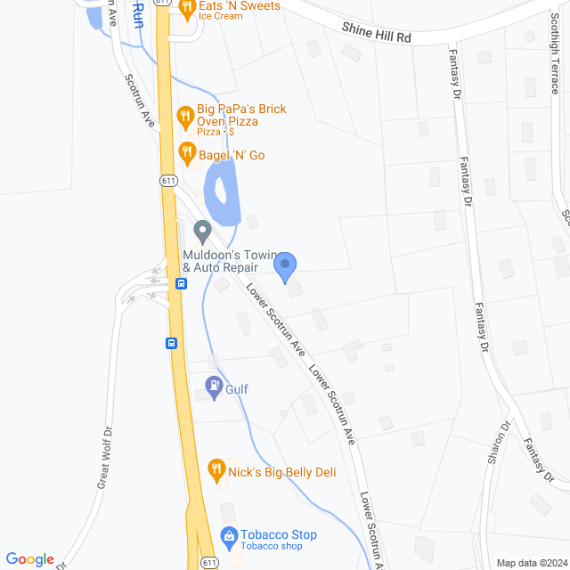 Map of veterinarians in Scotrun, PA