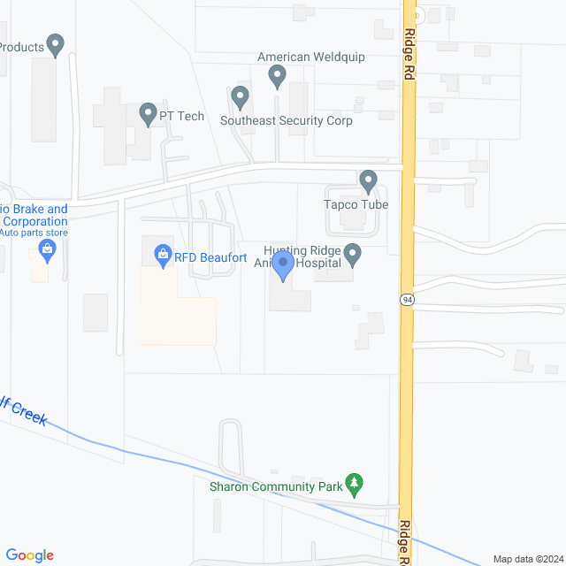 Map of veterinarians in Sharon Center, OH