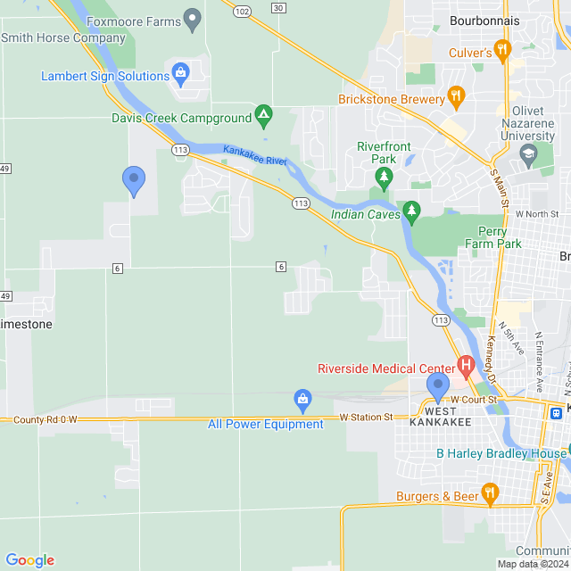 Map of veterinarians in Kankakee, IL