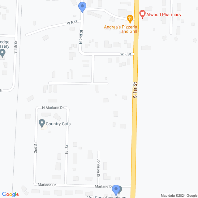 Map of veterinarians in Alpha, IL
