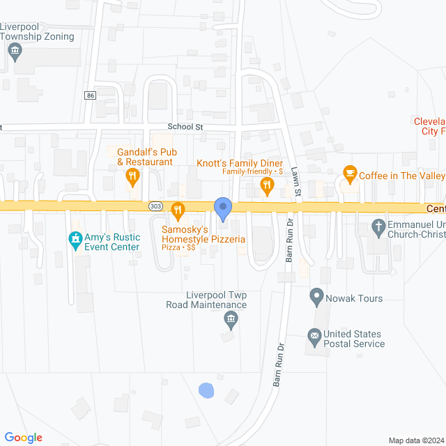 Map of veterinarians in Valley City, OH