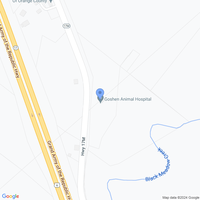 Map of veterinarians in Chester, NY