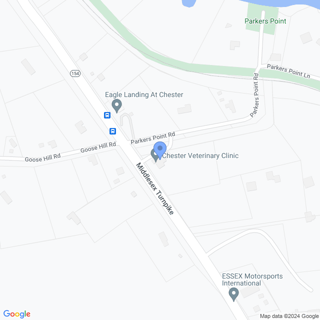 Map of veterinarians in Chester, CT