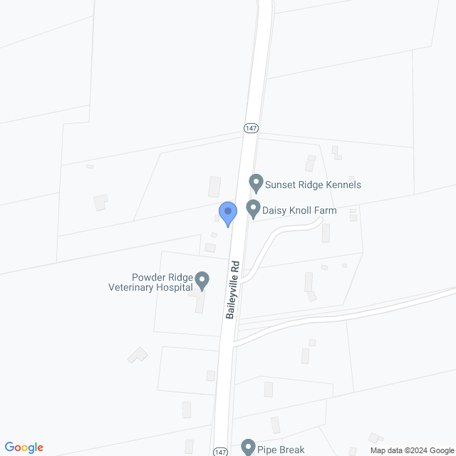 Map of veterinarians in Middlefield, CT
