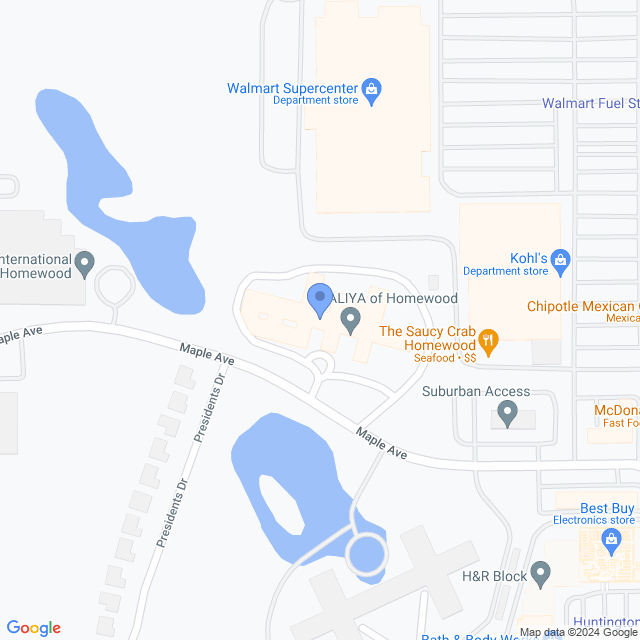 Map of veterinarians in Homewood, IL