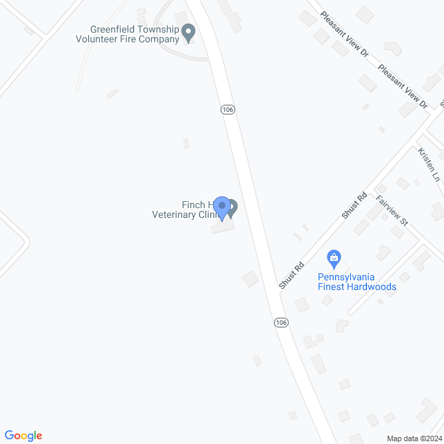 Map of veterinarians in Greenfield Twp, PA