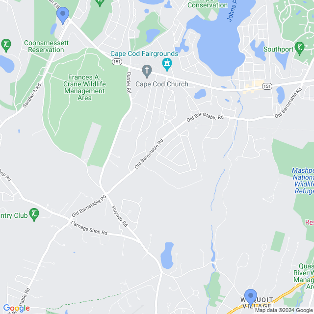 Map of veterinarians in East Falmouth, MA