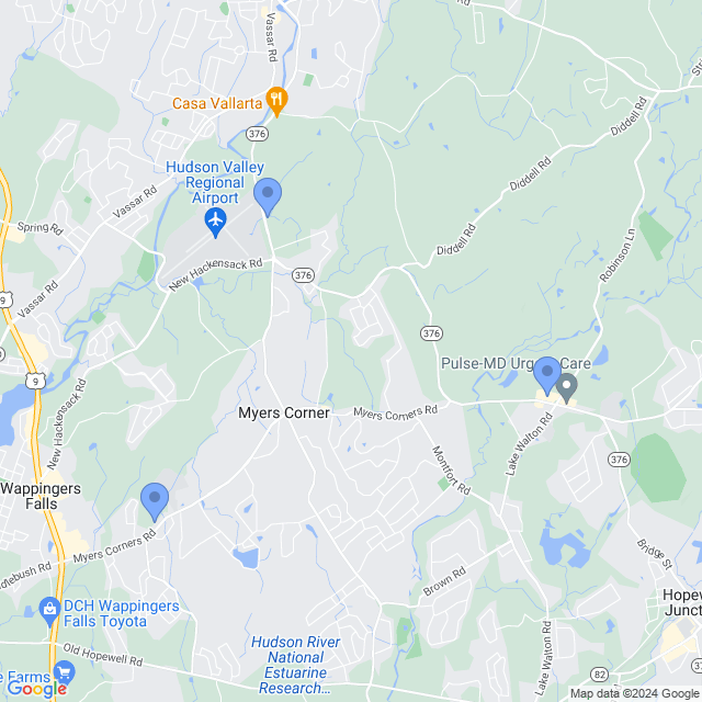 Map of veterinarians in Wappingers Falls, NY