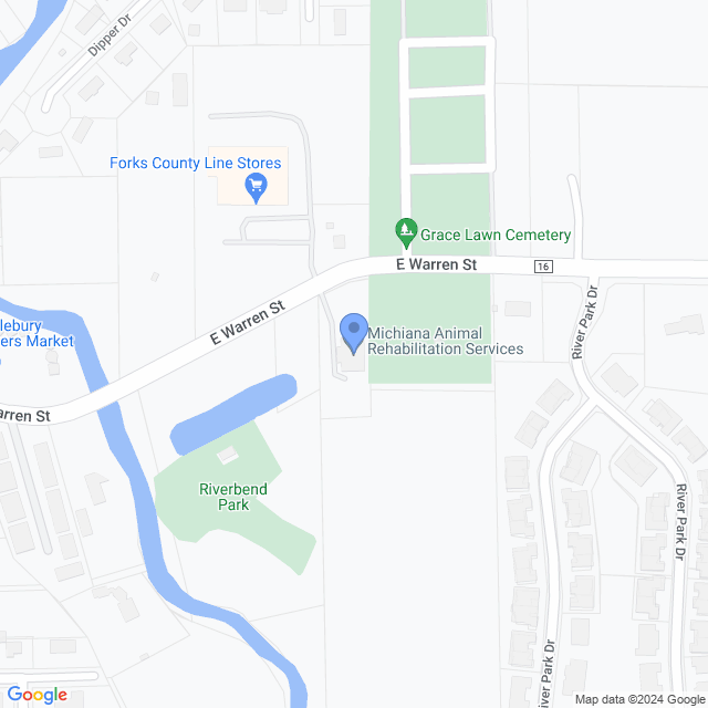 Map of veterinarians in Middlebury, IN
