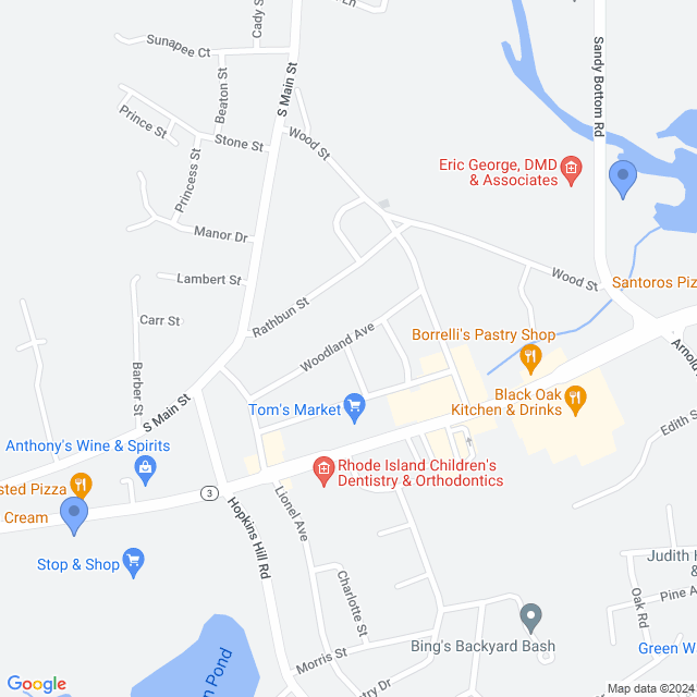 Map of veterinarians in Coventry, RI