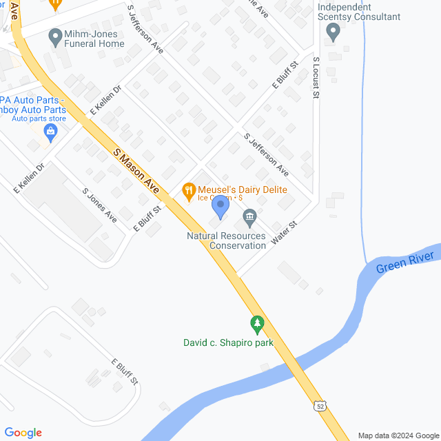 Map of veterinarians in Amboy, IL