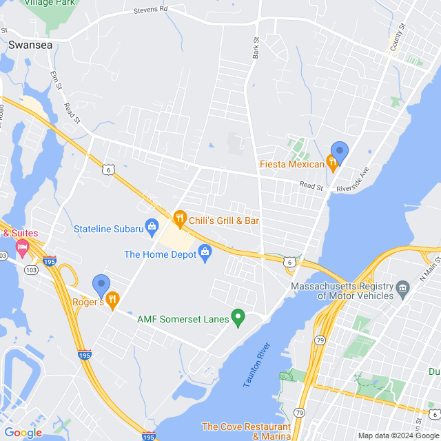 Map of veterinarians in Somerset, MA