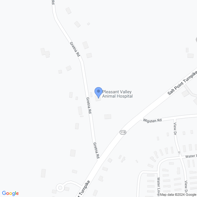 Map of veterinarians in Pleasant Valley, NY