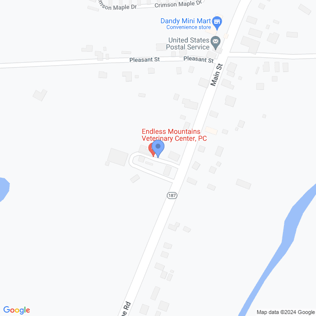 Map of veterinarians in Rome, PA