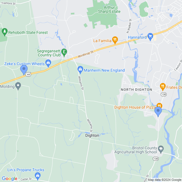 Map of veterinarians in North Dighton, MA