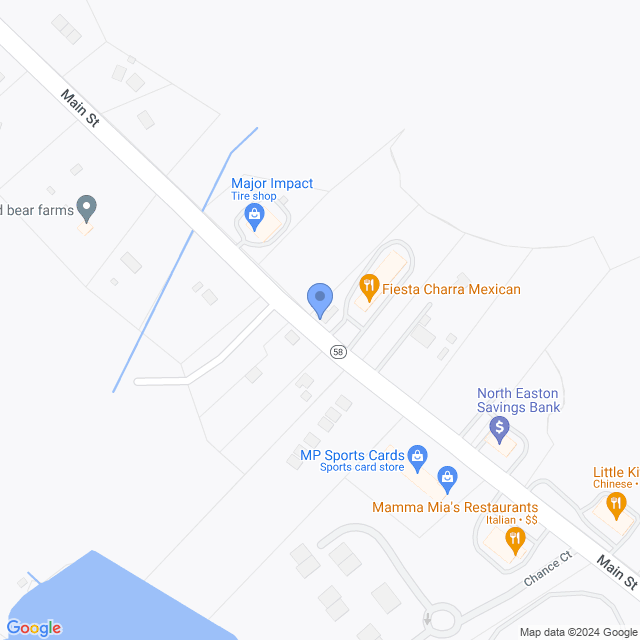 Map of veterinarians in Carver, MA