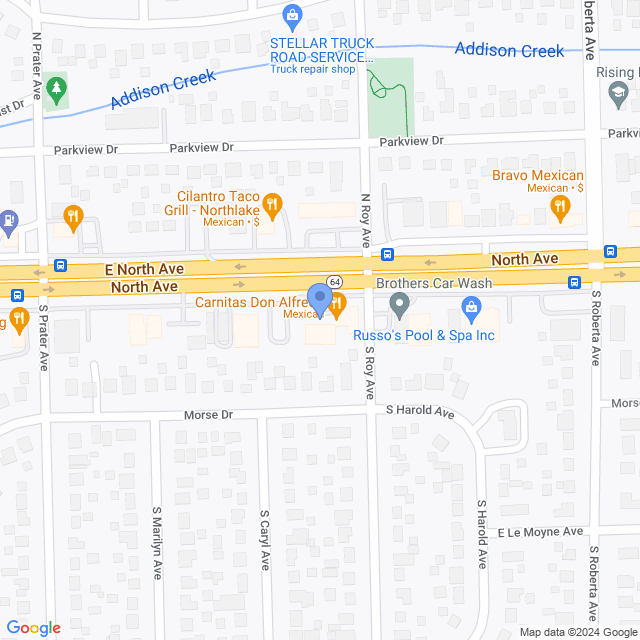 Map of veterinarians in Northlake, IL