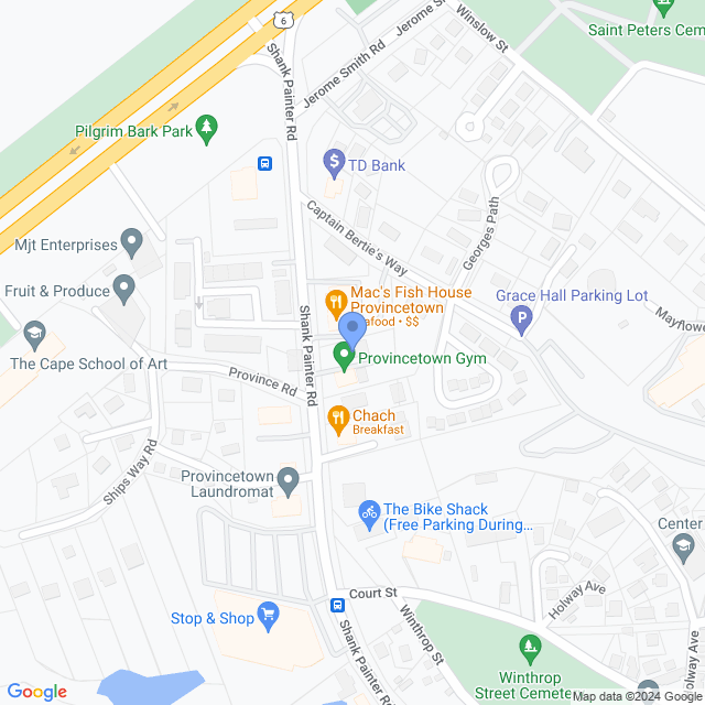 Map of veterinarians in Provincetown, MA