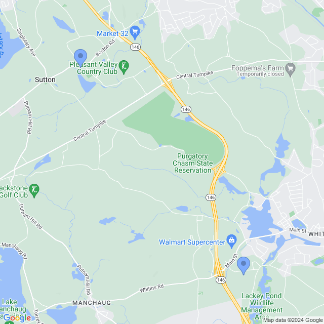 Map of veterinarians in Sutton, MA