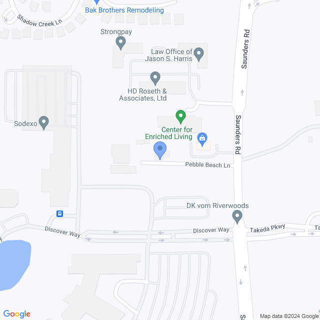 Map of veterinarians in Riverwoods, IL