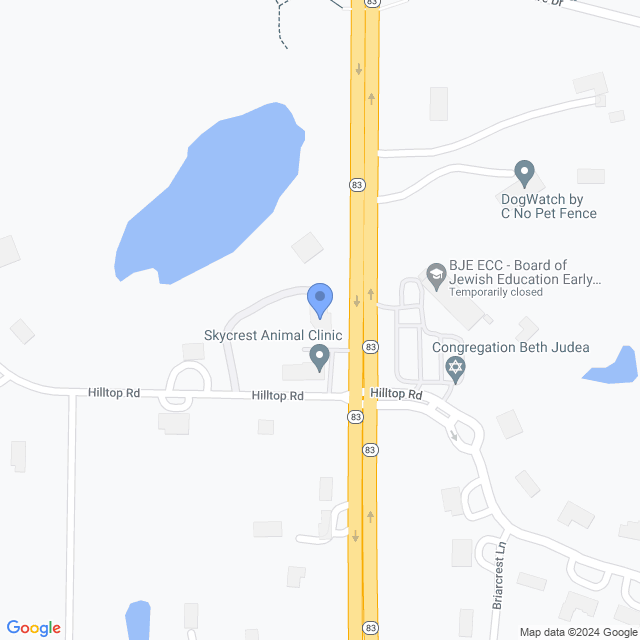 Map of veterinarians in Long Grove, IL