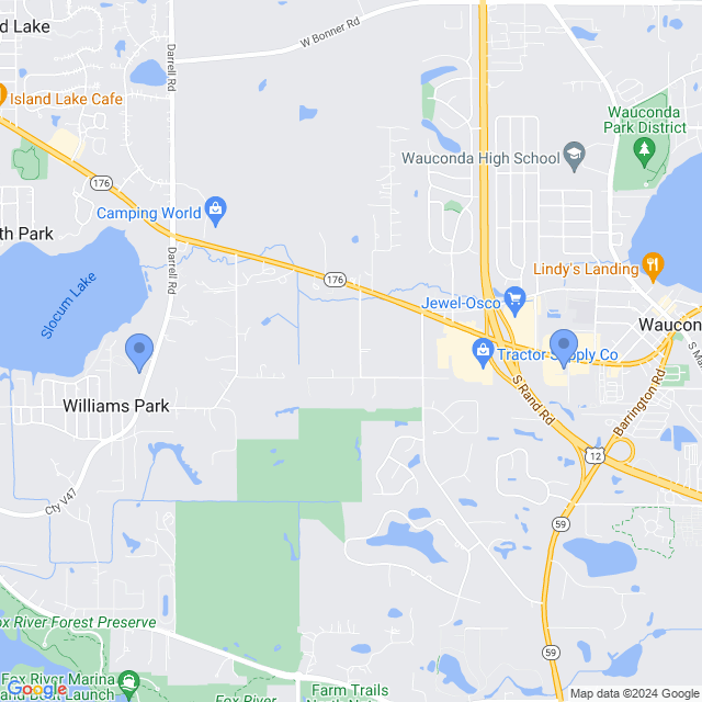 Map of veterinarians in Wauconda, IL